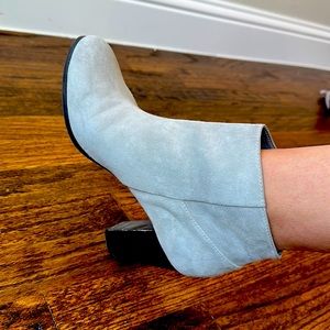 Gray Suede Ankle Boots